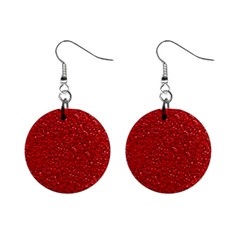 Sparkling Glitter Red Mini Button Earrings by ImpressiveMoments