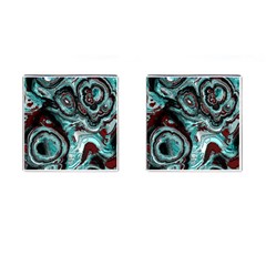 Fractal Marbled 05 Cufflinks (square) by ImpressiveMoments