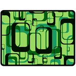 Retro Pattern 1971 Green Fleece Blanket (Large)  80 x60  Blanket Front