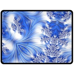 Special Fractal 17 Blue Fleece Blanket (large)  by ImpressiveMoments