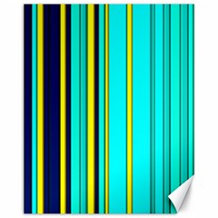 Hot Stripes Aqua Canvas 11  X 14   by ImpressiveMoments