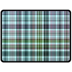 Plaid Ocean Fleece Blanket (large)  by ImpressiveMoments