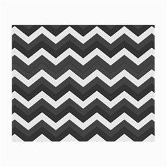 Chevron Dark Gray Small Glasses Cloth (2-side) by ImpressiveMoments