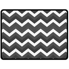 Chevron Dark Gray Fleece Blanket (large)  by ImpressiveMoments