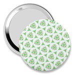 Sweet Doodle Pattern Green 3  Handbag Mirrors Front