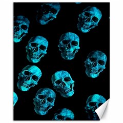 Skulls Blue Canvas 11  X 14   by ImpressiveMoments