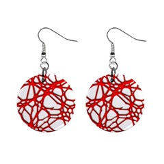 Hot Web Red Mini Button Earrings by ImpressiveMoments