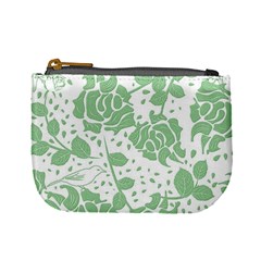 Floral Wallpaper Green Mini Coin Purses by ImpressiveMoments