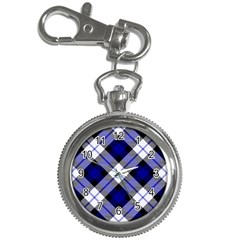 Smart Plaid Blue Key Chain Watches by ImpressiveMoments