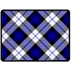 Smart Plaid Blue Fleece Blanket (large)  by ImpressiveMoments