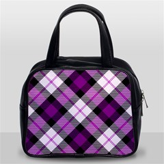 Smart Plaid Purple Classic Handbags (2 Sides) by ImpressiveMoments