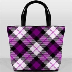 Smart Plaid Purple Bucket Bags by ImpressiveMoments