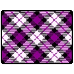 Smart Plaid Purple Fleece Blanket (large)  by ImpressiveMoments