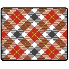 Smart Plaid Warm Colors Fleece Blanket (medium)  by ImpressiveMoments