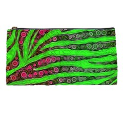 Florescent Green Zebra Print Abstract  Pencil Cases by OCDesignss