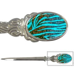 Turquoise Blue Zebra Abstract  Letter Openers by OCDesignss