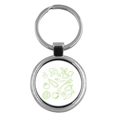 Green Vegetables Key Chains (round)  by Famous