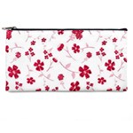 Sweet Shiny Floral Red Pencil Cases Front