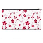 Sweet Shiny Floral Red Pencil Cases Back