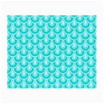 Awesome Retro Pattern Turquoise Small Glasses Cloth (2-Side) Back