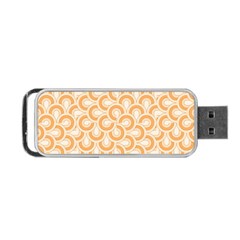 Retro Mirror Pattern Peach Portable Usb Flash (one Side) by ImpressiveMoments