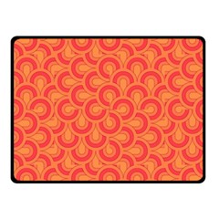 Retro Mirror Pattern Red Fleece Blanket (small) by ImpressiveMoments