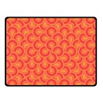 Retro Mirror Pattern Red Fleece Blanket (Small) 50 x40  Blanket Front