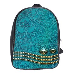 Wonderful Decorative Design With Floral Elements School Bags(large)  by FantasyWorld7