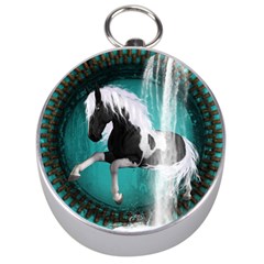 Beautiful Horse With Water Splash  Silver Compasses by FantasyWorld7