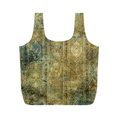 Beautiful  Decorative Vintage Design Full Print Recycle Bags (m)  by FantasyWorld7