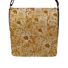 Flower Pattern In Soft  Colors Flap Messenger Bag (l)  by FantasyWorld7