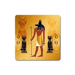 Anubis, Ancient Egyptian God Of The Dead Rituals  Square Magnet Front