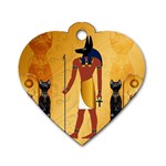 Anubis, Ancient Egyptian God Of The Dead Rituals  Dog Tag Heart (Two Sides) Front