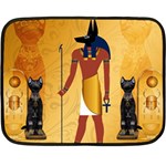 Anubis, Ancient Egyptian God Of The Dead Rituals  Fleece Blanket (Mini) 35 x27  Blanket