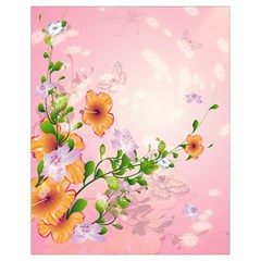 Beautiful Flowers On Soft Pink Background Drawstring Bag (small) by FantasyWorld7