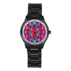 Abstract 1 Stainless Steel Round Watches by icarusismartdesigns