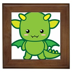 Kawaii Dragon Framed Tiles by KawaiiKawaii