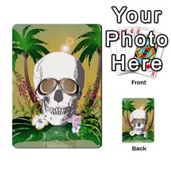 Funny Skull With Sunglasses And Palm Multi-purpose Cards (rectangle)  by FantasyWorld7