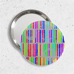 Colorful Vintage Stripes 2 25  Handbag Mirror by LalyLauraFLM