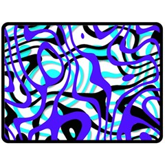 Ribbon Chaos Ocean Fleece Blanket (large)  by ImpressiveMoments