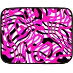 Ribbon Chaos Pink Fleece Blanket (Mini) 35 x27  Blanket