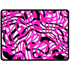 Ribbon Chaos Pink Fleece Blanket (large)  by ImpressiveMoments