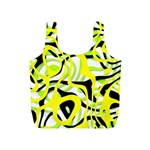 Ribbon Chaos Yellow Full Print Recycle Bags (S)  Back