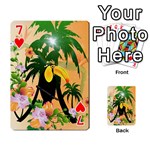 Cute Toucan With Palm And Flowers Playing Cards 54 Designs  Front - Heart7