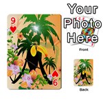 Cute Toucan With Palm And Flowers Playing Cards 54 Designs  Front - Heart9