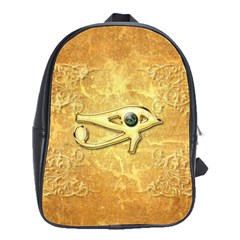 The All Seeing Eye With Eye Made Of Diamond School Bags(large)  by FantasyWorld7