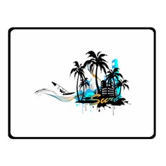 Surfing Fleece Blanket (small) by EnjoymentArt