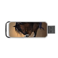 Beautiful Horse With Water Splash Portable Usb Flash (two Sides) by FantasyWorld7