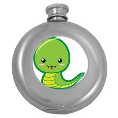 Kawaii Snake Round Hip Flask (5 Oz) by KawaiiKawaii