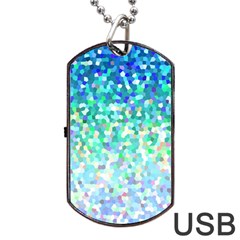 Mosaic Sparkley 1 Dog Tag Usb Flash (one Side) by MedusArt